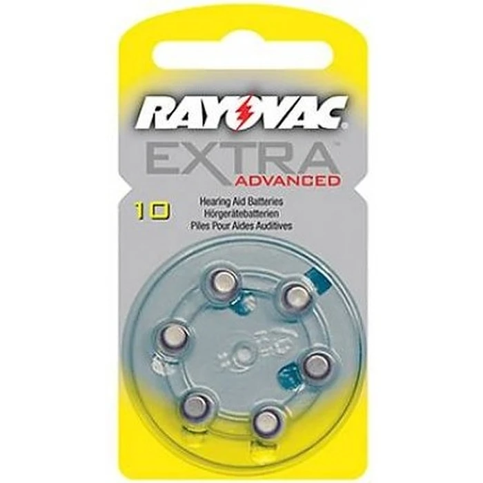 Μπαταρίες Ακουστικών Βαρηκοΐας Rayovac Extra Advanced 10 (6τμχ)