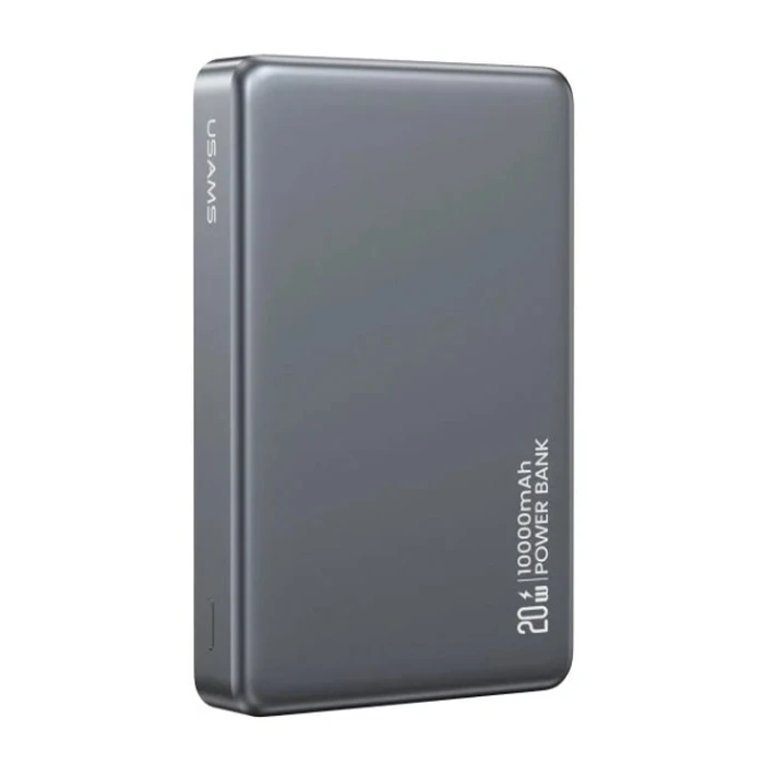 Power Bank Usams Cd242, Magnetic Wireless, USB-C Έξοδος, 10000mAh, 20W, Γκρι