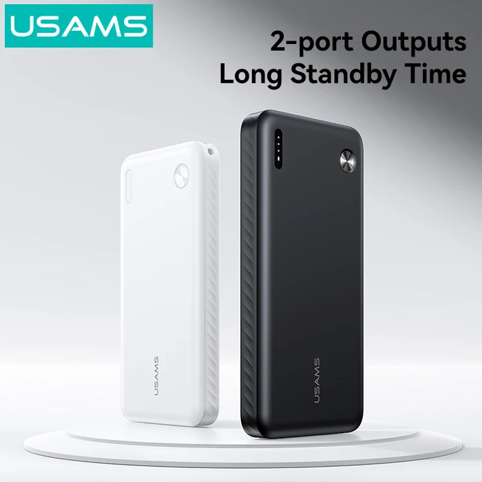 USAMS Power Bank CD253 10000mAh, 2x USB output, 10W, Black