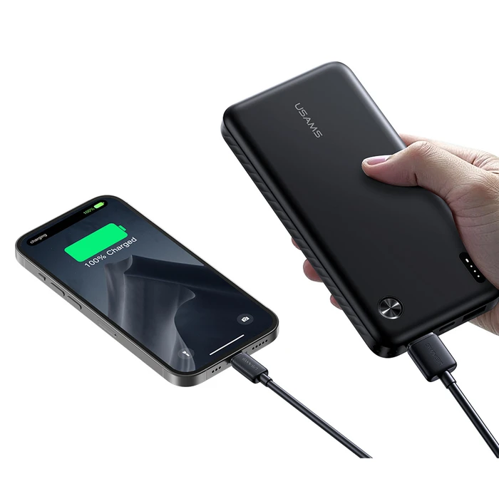 USAMS Power Bank CD253 10000mAh, 2x USB output, 10W, Black