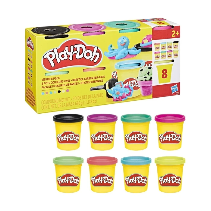 Πλαστελίνη Hasbro Play-Doh: Doh & More - Vibrant 8 Pack (G0692)