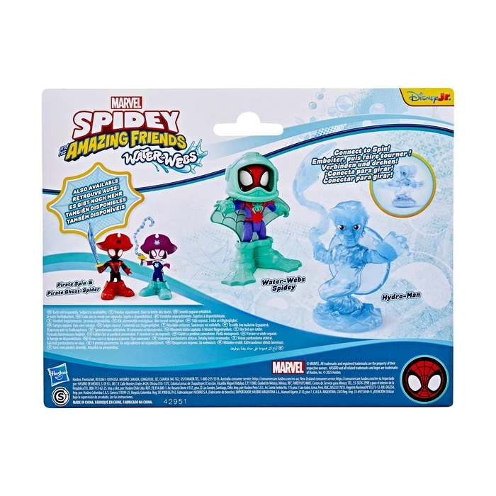 Φιγούρα Hasbro Disney Jr. Marvel: Spidey And His Amazing Friends Waterwebs - Spidey & Hydro-Man & Vehicles (G1463)