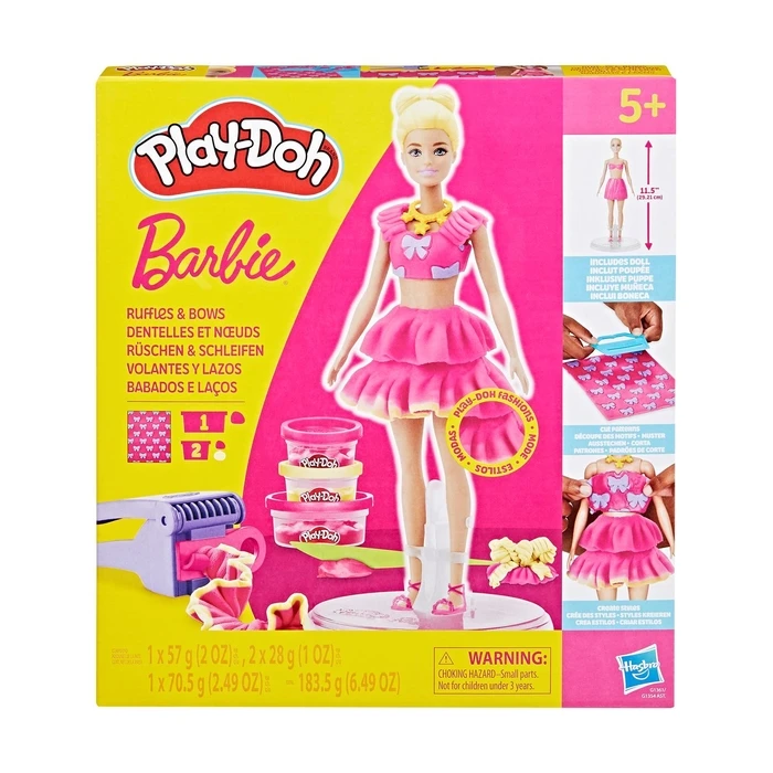 Πλαστελίνη Hasbro Play-Doh: Fashion - Barbie Designer Dolls Ruffles And Bows (G1361)