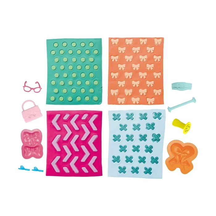 Πλαστελίνη Hasbro Play-Doh: Fashion - Barbie Designer Patterns Packs Pearls And Bows (G1365)