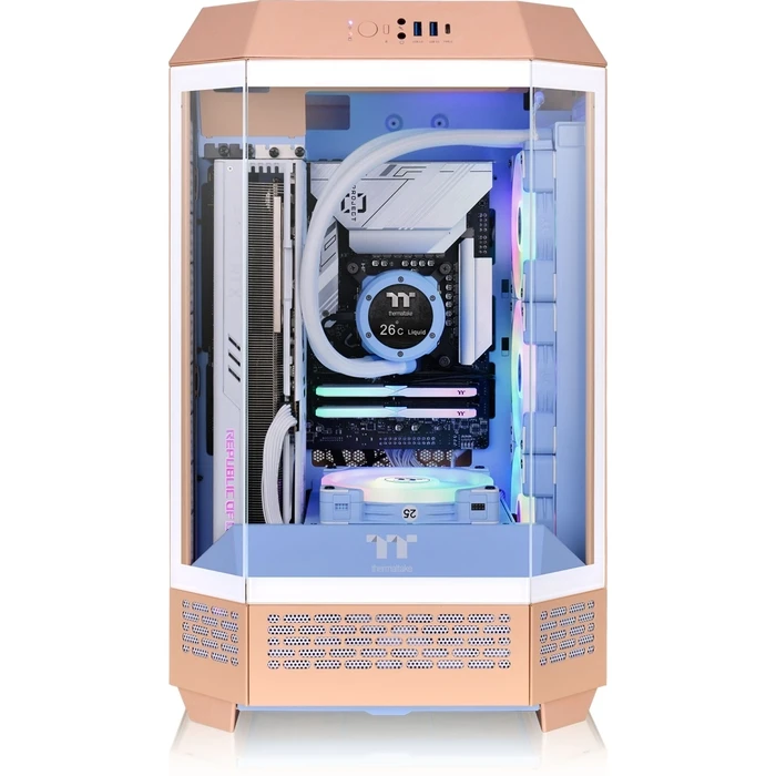 Thermaltake The Tower 300 Peach Fuzz - Micro Tower PC Case (Micro ATX / Mini-ITX)