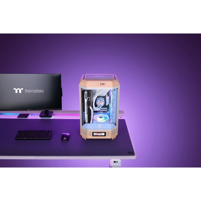 Thermaltake The Tower 300 Peach Fuzz - Micro Tower PC Case (Micro ATX / Mini-ITX)