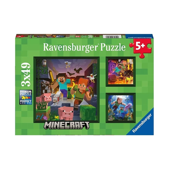 Παζλ Ravensburger: Minecraft Biomes (3x49 pcs)
