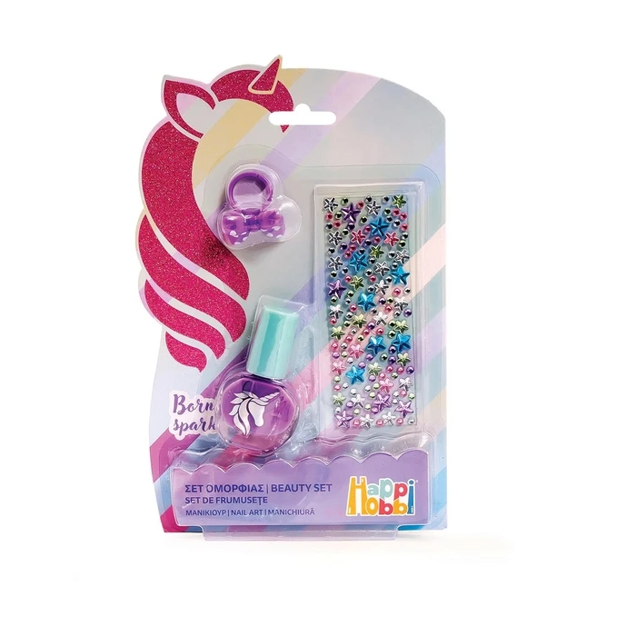 Παιχνίδι Ομορφιάς AS Happi Hobbi: Beauty Set - Born to Sparkle with Nail Stickers Nail Art (1081-60001)