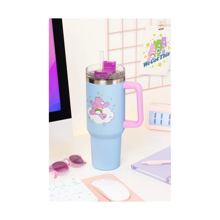Παιδικό Παγούρι Paladone: Care Bears- 1200ml Insulated Cup And Straw (PP14607CB)