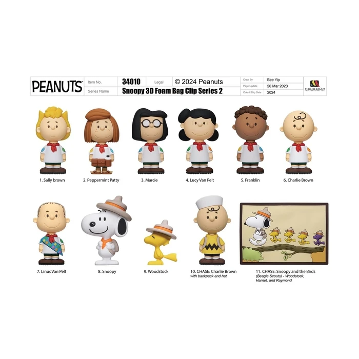 Collectibles Monogram Peanuts Series 2 3D Foam Bag Clips Figures Blind Bag Random 34010