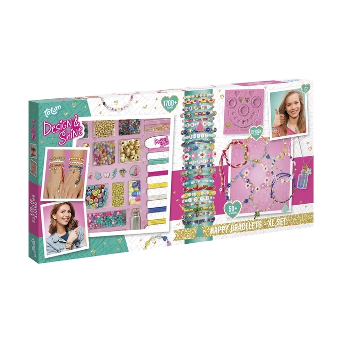 Παιδική Χειροτεχνία Totum: Design & Shine - Happy Bracelets Xl (TT028104)