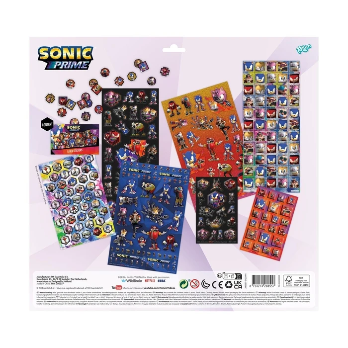 Παιδική Χειροτεχνία Totum: Sonic Prime - Super Sticker Set (TT280557)