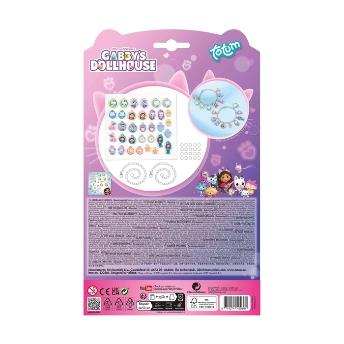 Παιδική Χειροτεχνία Totum: Gabby's Dollhouse - Glitter Charm Bracelets (TT420304)