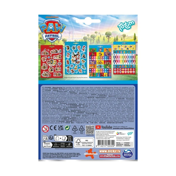 Παιδική Χειροτεχνία Totum: Paw Patrol - Sticker Booklet (TT720329)