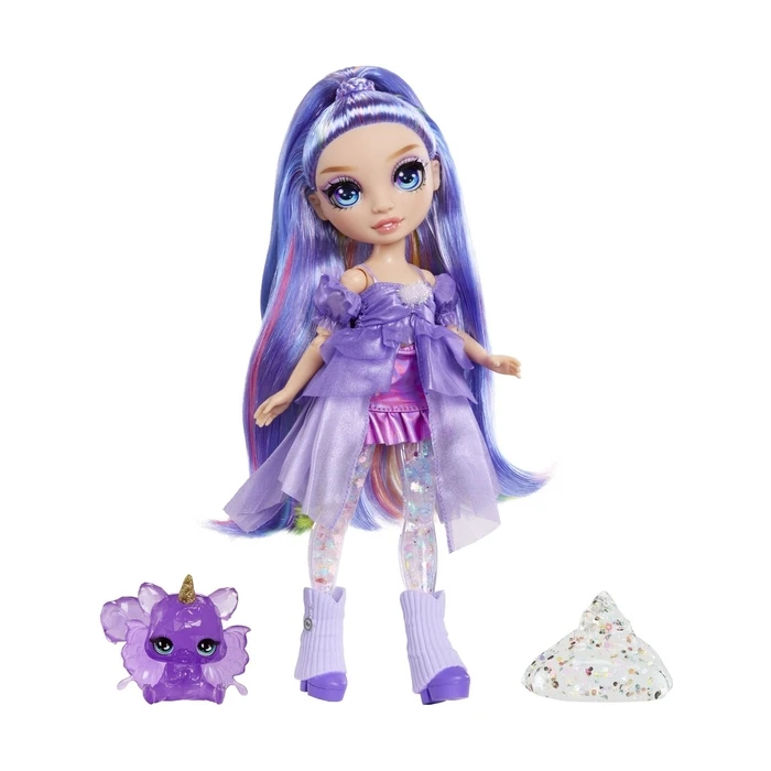Κούκλα MGA Rainbow High: Rainbow Shimmers with Slime - Violet Willow (122425)