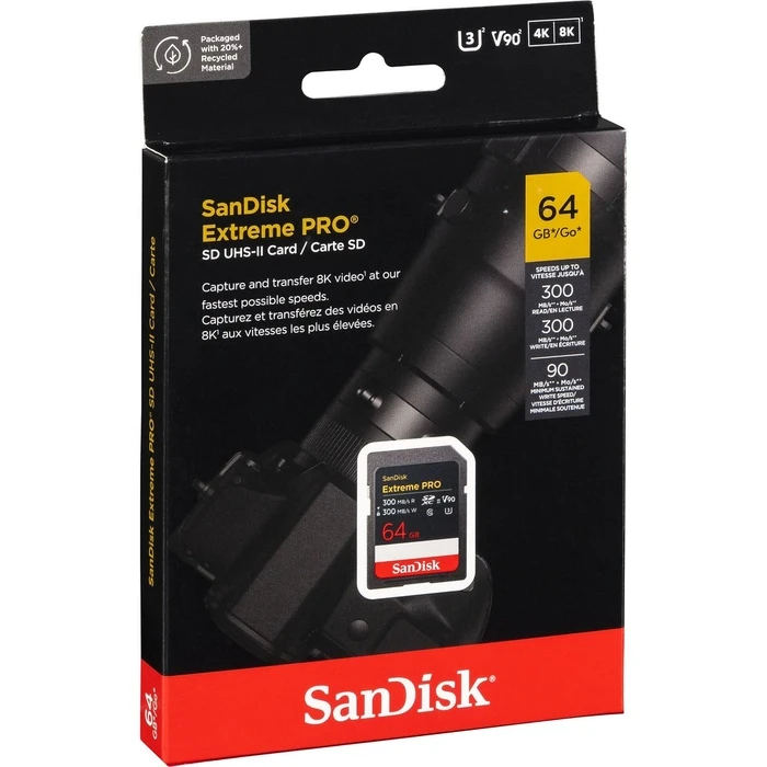 Κάρτα Μνήμης SDXC 64GB SanDisk ExtremePRO V90 300MB UHS-II GN4IN