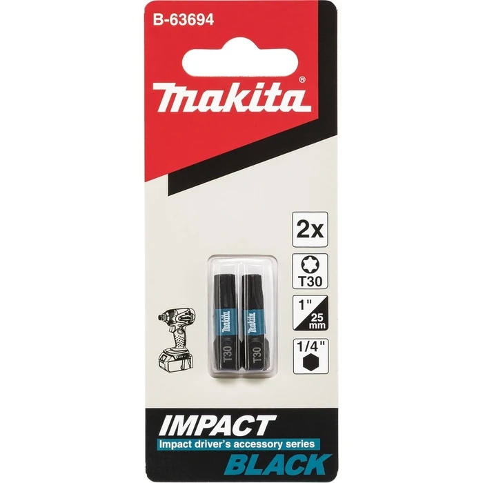 Μύτες Κατσαβιδιού Makita Bit T30x25mm 2Stk.