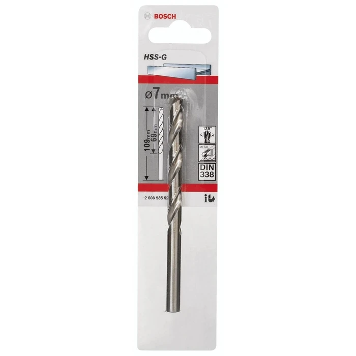 Τρυπάνι Bosch Metal Drill Bits HSS-G 7,0x69x109mm