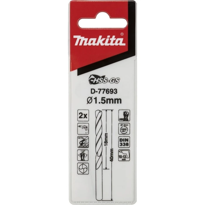 Τρυπάνι Makita Metallbohrer HSS-GS 1,5x40mm