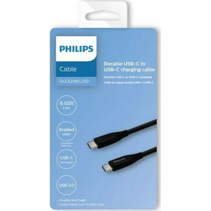 Καλώδιο USB Philips USB-C to USB-C Premium and sync charging 2m