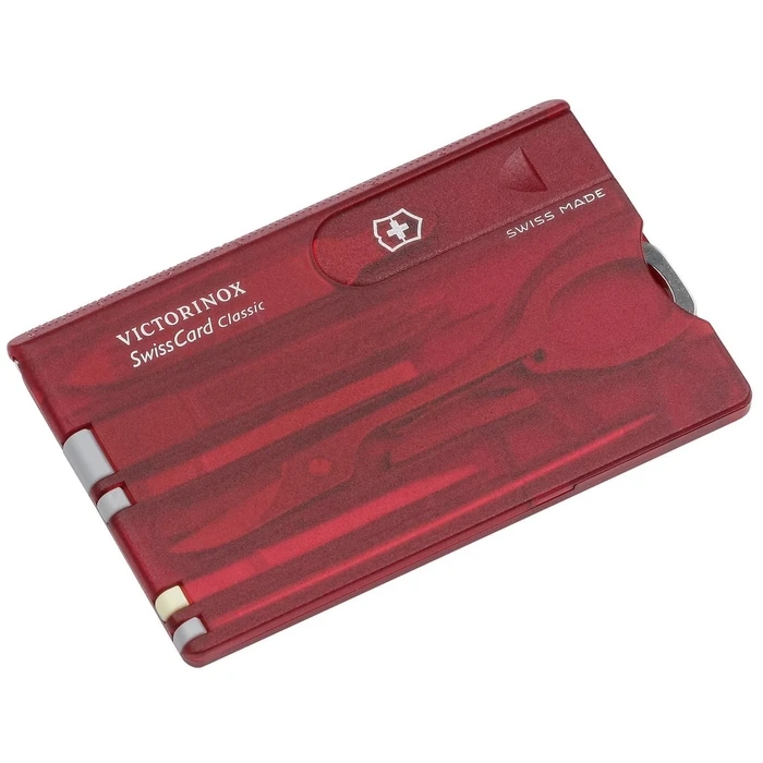 Κάρτα Πολυεργαλείο Victorinox SWISSCARD red transparent