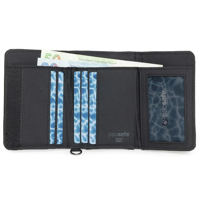 Ανδρικό Πορτοφόλι Pacsafe RFIDsafe Black RFID blocking Trifold