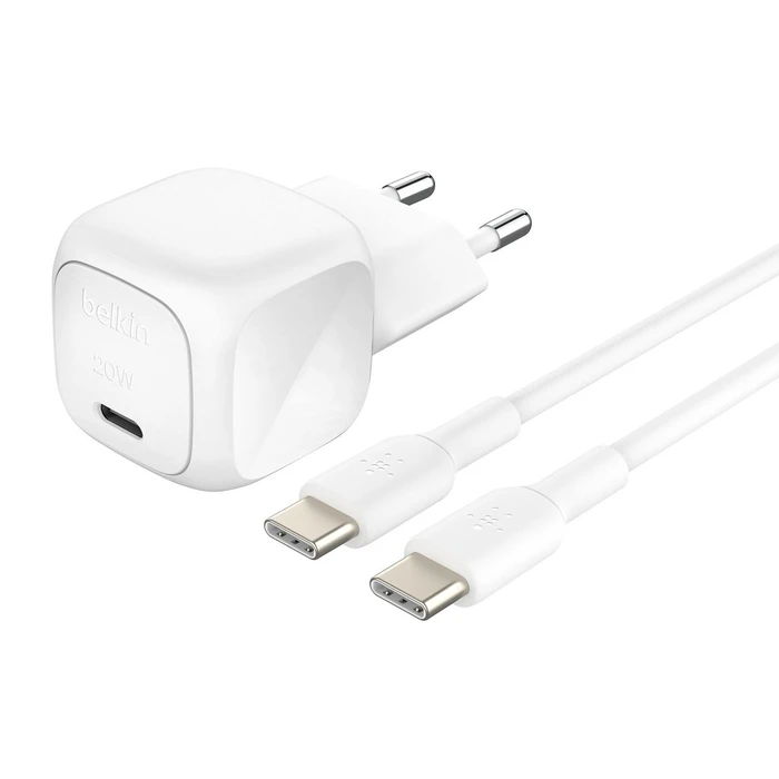 Φορτιστής Πρίζας Belkin BOOST USB-C 20W PPS 1m USB-C WCA009KQ1MWH-B6