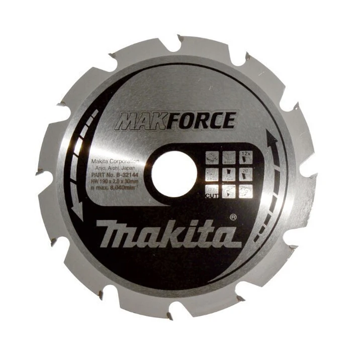 Δίσκος Κοπής Makita MAKFORCE 190x30x12Z