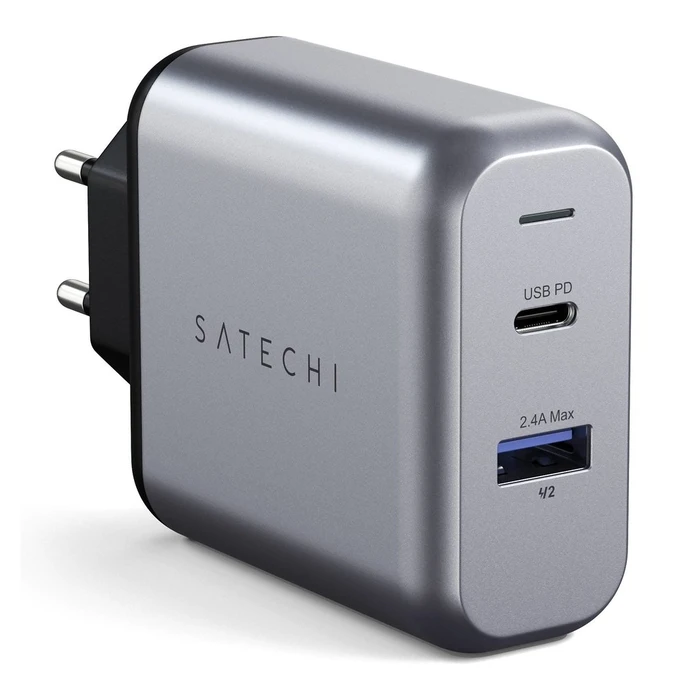 Φορτιστής Πρίζας Satechi 30W Dual Port Wall space gray