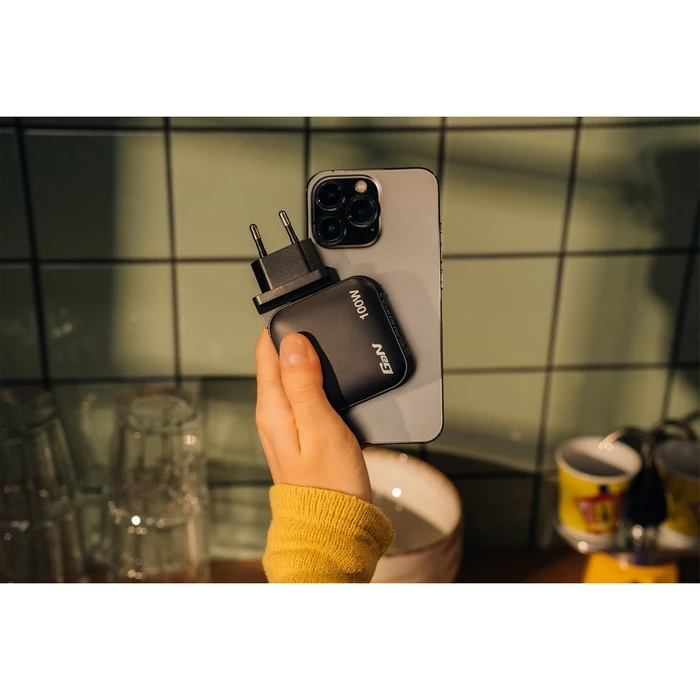 Φορτιστής Πρίζας Verbatim Mini GaN 100W 3Port US/EU/UK ADP 32230