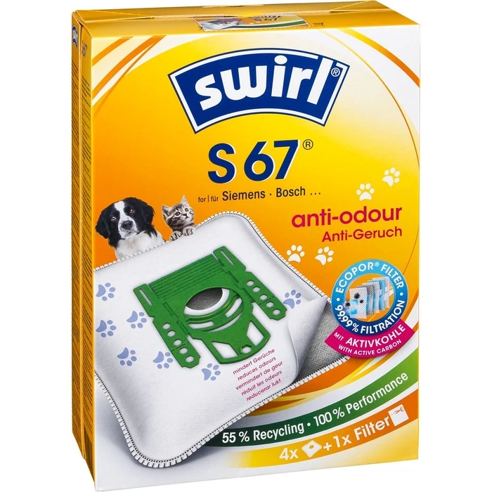 Σακούλες Σκούπας Swirl S 67 EcoPor Anti-Odour