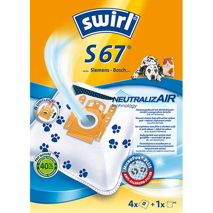 Σακούλες Σκούπας Swirl S 67 EcoPor Anti-Odour