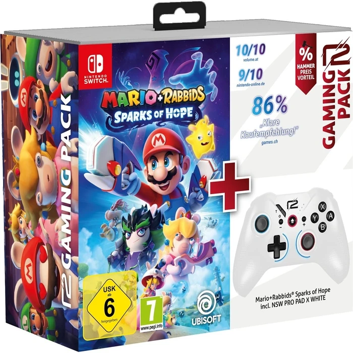Gamepad Ready2gaming Nintendo Switch Mario + Rabbids Sparks of Hope +
