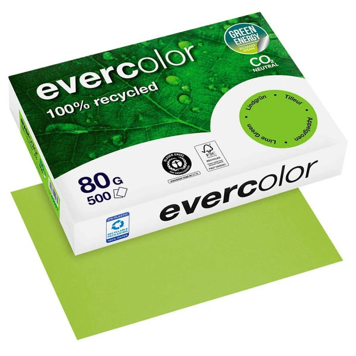 Χαρτιά Εκτύπωσης Clairefontaine EverColor Green Recyclingpapier A4 80 g 500 Bl.