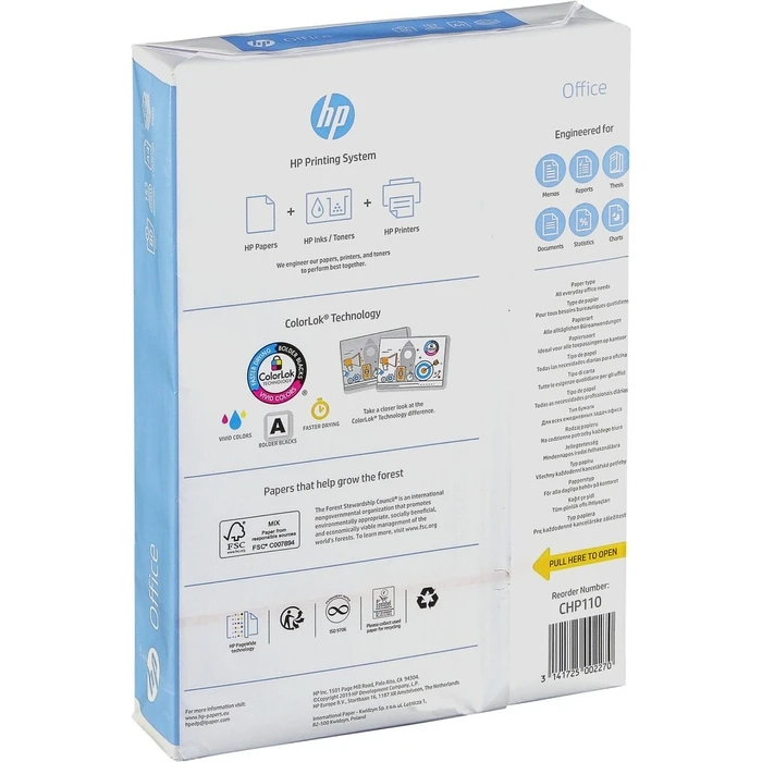 Χαρτιά Εκτύπωσης HP Office White CHP 110 A4, 80 g, 500 Sheets
