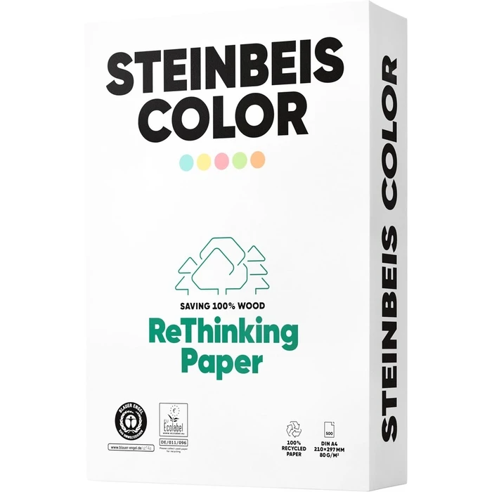 Χαρτιά Εκτύπωσης Steinbeis Magic Colour rosa Recyclingpapier A4 80 g 500 Bl.