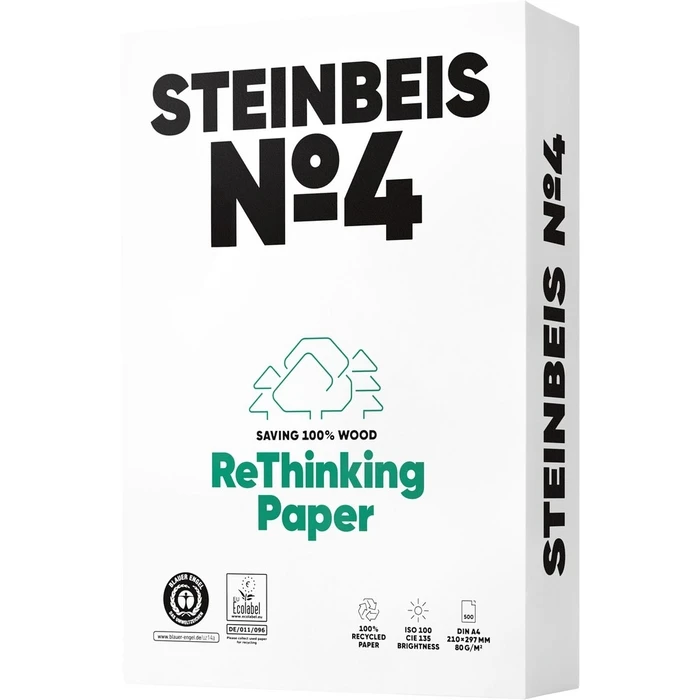 Χαρτιά Εκτύπωσης Steinbeis No. 4 Recyclingpapier A4 80 g 500 Blatt ISO 100