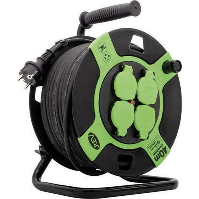 Μπαλαντέζα Καρούλι REV Cable Drum Resin 25m IP 44 4-fold sw gn