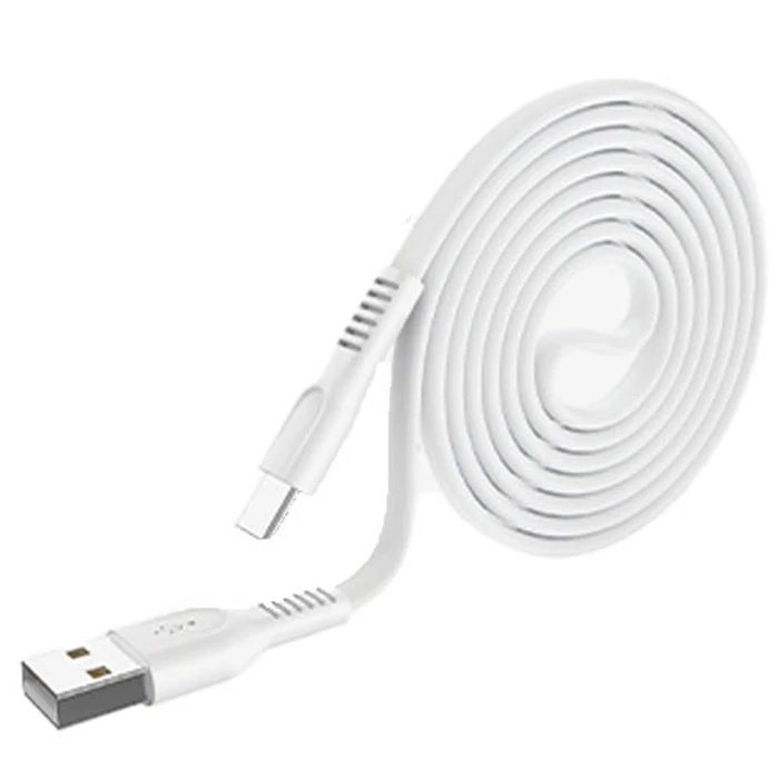 Καλώδιo USB Lamtech Type-C 3.0A FLAT 1M WHITE