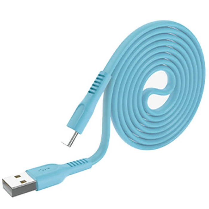 Καλώδιo USB Lamtech Type-C 3.0A FLAT 1M BLUE
