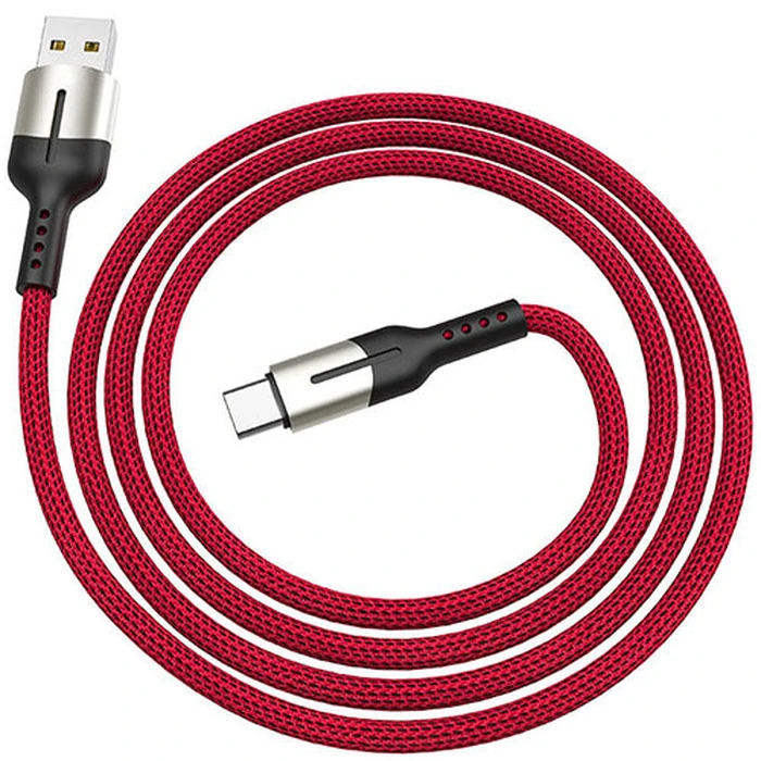 Καλώδιo USB Lamtech USB Type-C Data 5A 1,2M RED