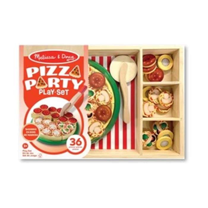 Παιχνίδι Μαγειρικής Melissa & Doug Pretend Play: Wood - Pizza Party Playset (6074863)