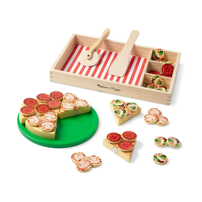 Παιχνίδι Μαγειρικής Melissa & Doug Pretend Play: Wood - Pizza Party Playset (6074863)