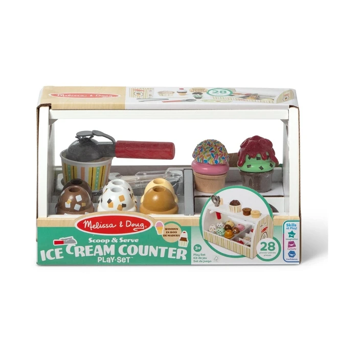 Pretend Play Wood Scoop and Serve Ice Cream Counter Melissa & Doug