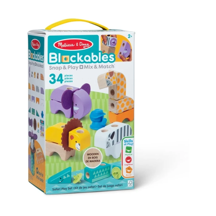 Τουβλάκια Melissa & Doug Bloackables: Safari Play Set (6074903)