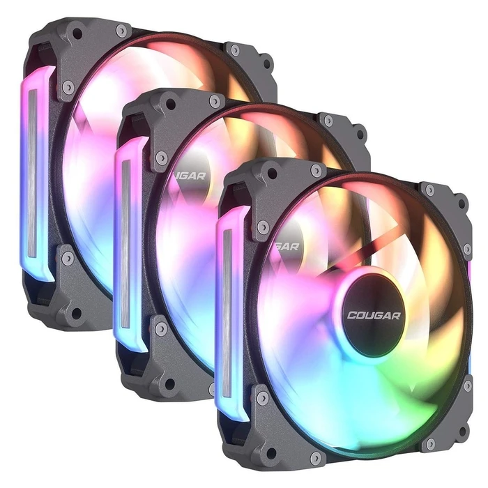 Case Fan 12cm Cougar Apolar 120 ARGB,Black, 3-pack