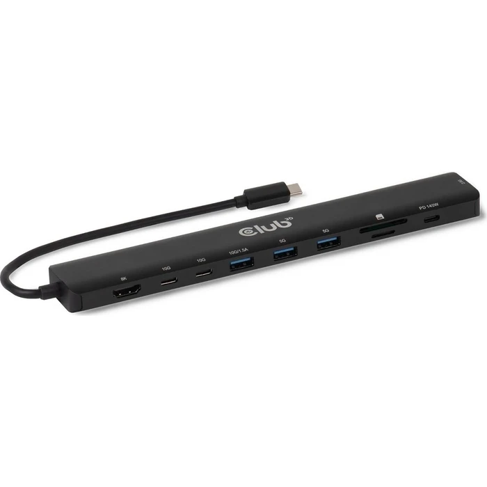 Docking Station Club 3D USB-C 10in1 >HDMI/3xUSB-C/3xUSB/LAN 8K30Hz PD140W
