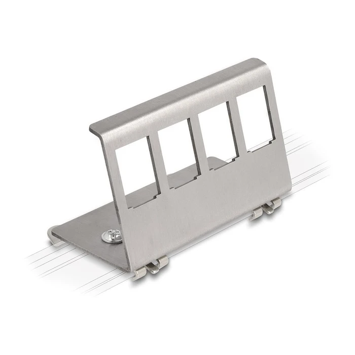 Keystone Delock Metal Mount 4 Port for DIN Rail