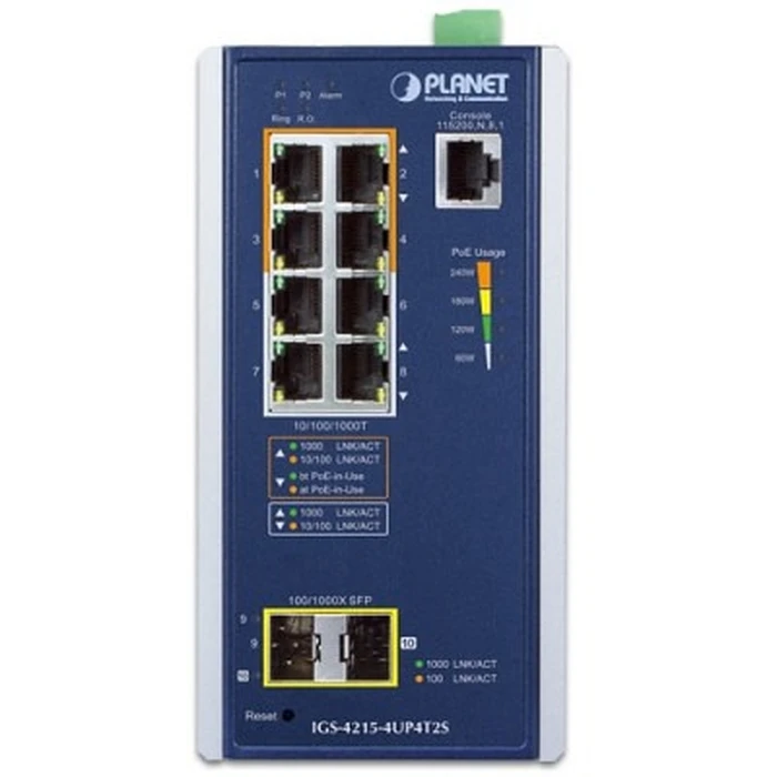 Network Switch Planet Industrial 4-Port Managed IGS-4215-4UP4T2S