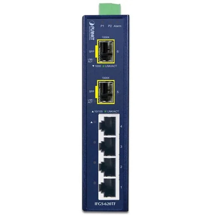 Network Switch Planet Industrial 4-Port Ring Ethernet IFGS-620TF
